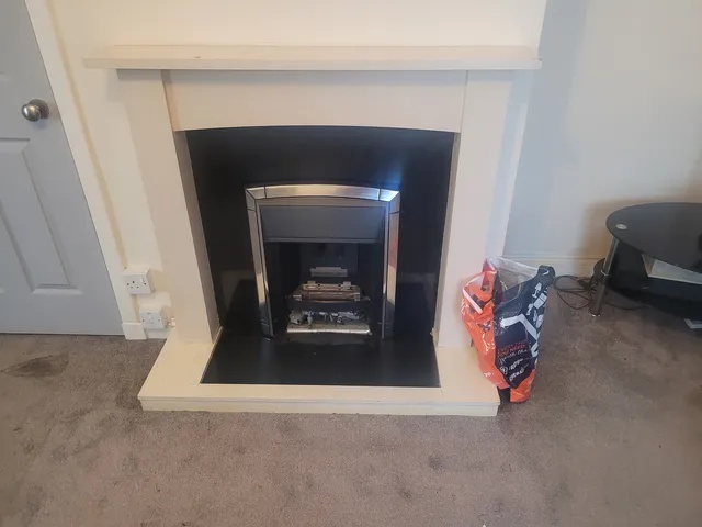 Stove installation in Scotland, before