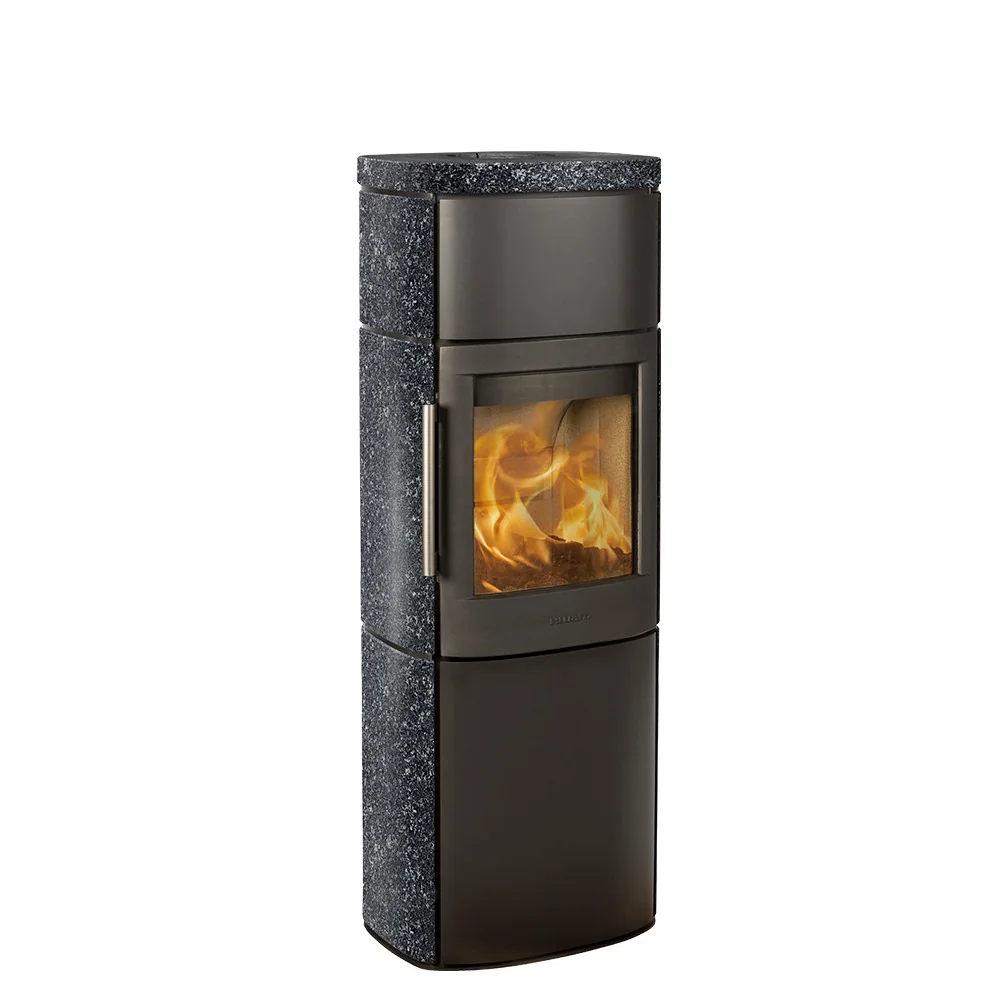 HWAM HWAM 4560c with natural stone cladding, Dark Galaxy