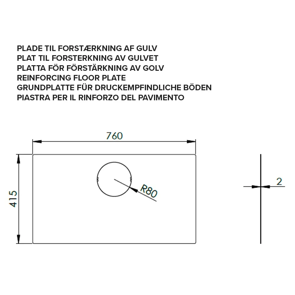 HWAM HWAM 5500 & 5600 Reinforcing floor plate
