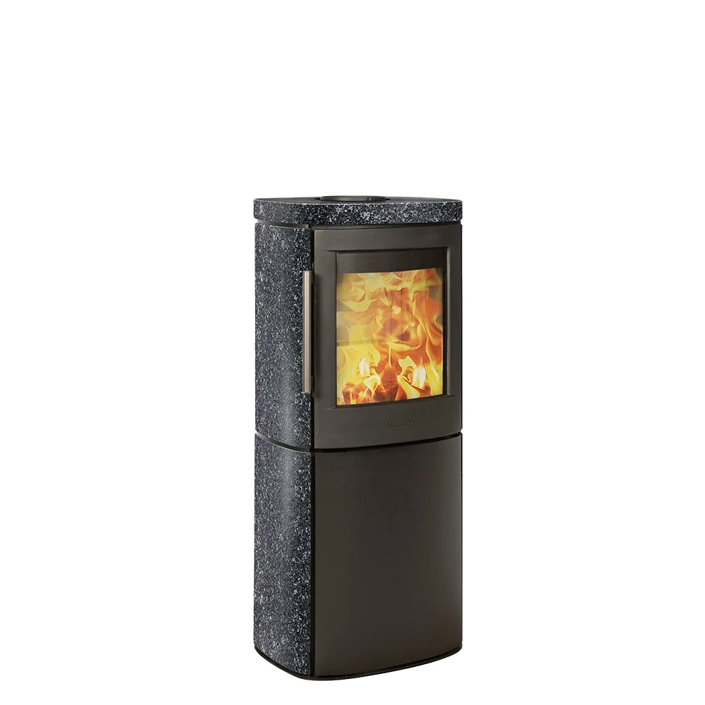 HWAM HWAM 4540c with Dark Galaxy natural stone cladding