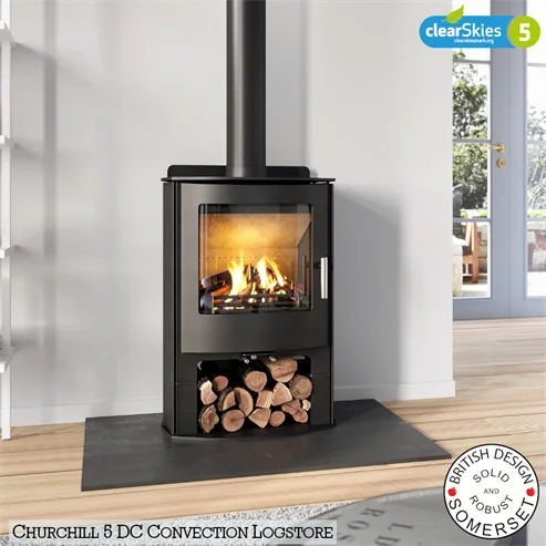 Mendip Churchill 5 Convection Logstore DC