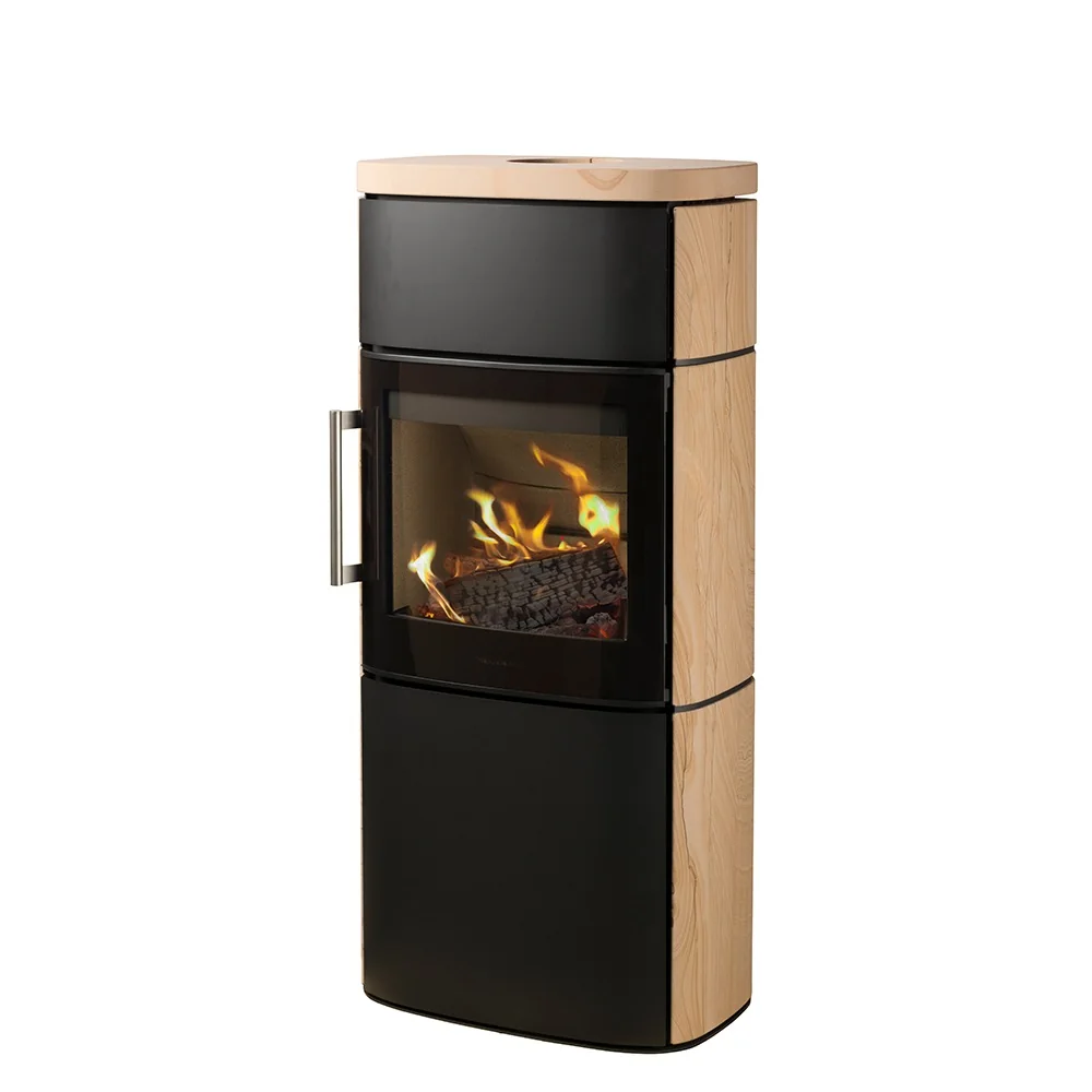 HWAM HWAM 4660m with natural stone cladding, Tobacco