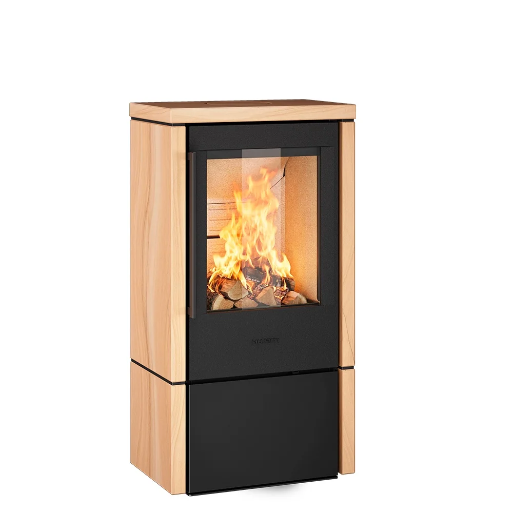 HWAM HWAM 5240c with natural stone cladding, Tobacco