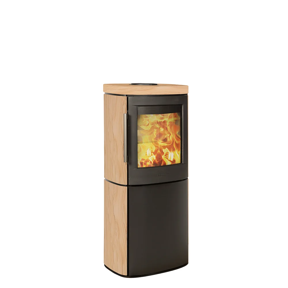 HWAM HWAM 4540c with Tobacco natural stone cladding