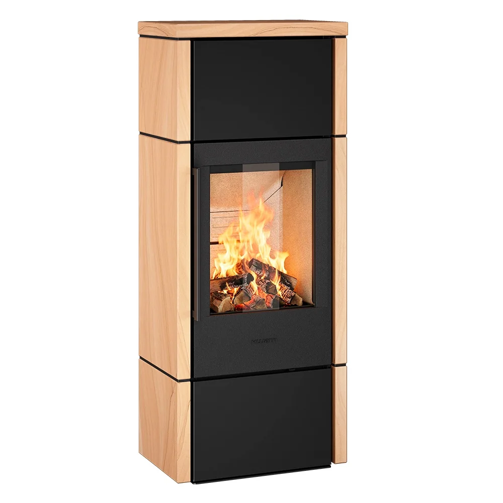 HWAM HWAM 5260c with natural stone cladding, Tobacco