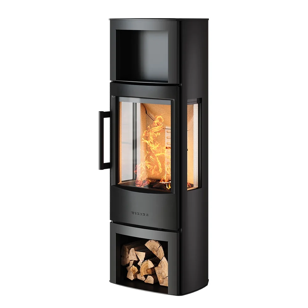 WIKING Miro 5+ with side glass, warming shelf & wood store