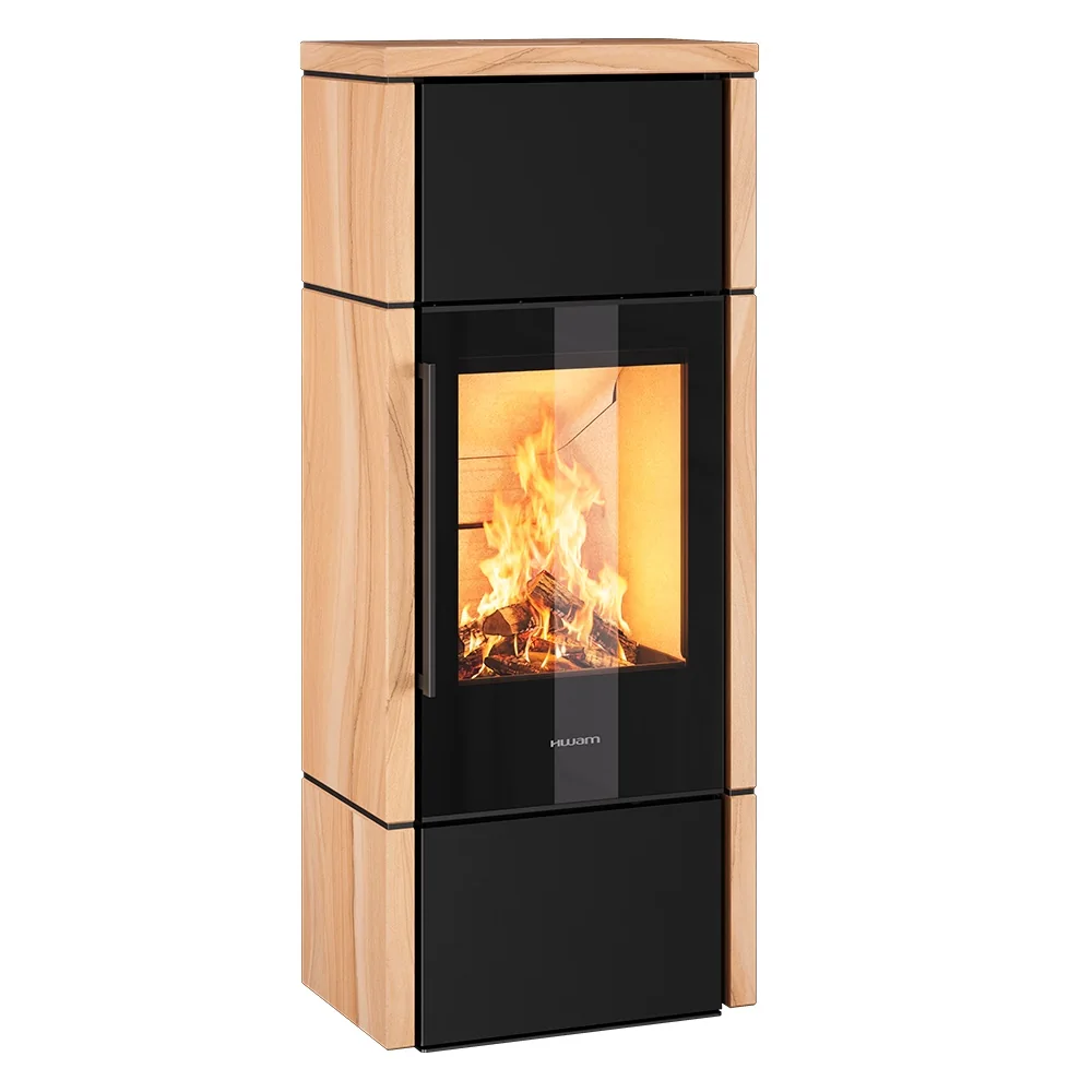 HWAM HWAM 5260m with natural stone cladding, Tobacco
